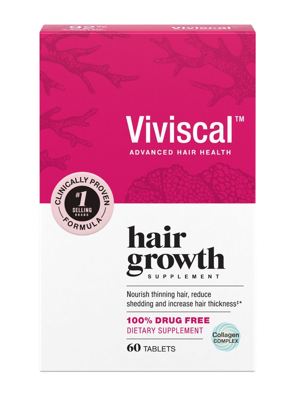 Hair Growth Supplement for Women with Iron, Biotin, Zinc, Vitamin C, Nourish Thinning Hair and Increase Hair Thickness, Hair Multivitamins for Women - 60 Tablets