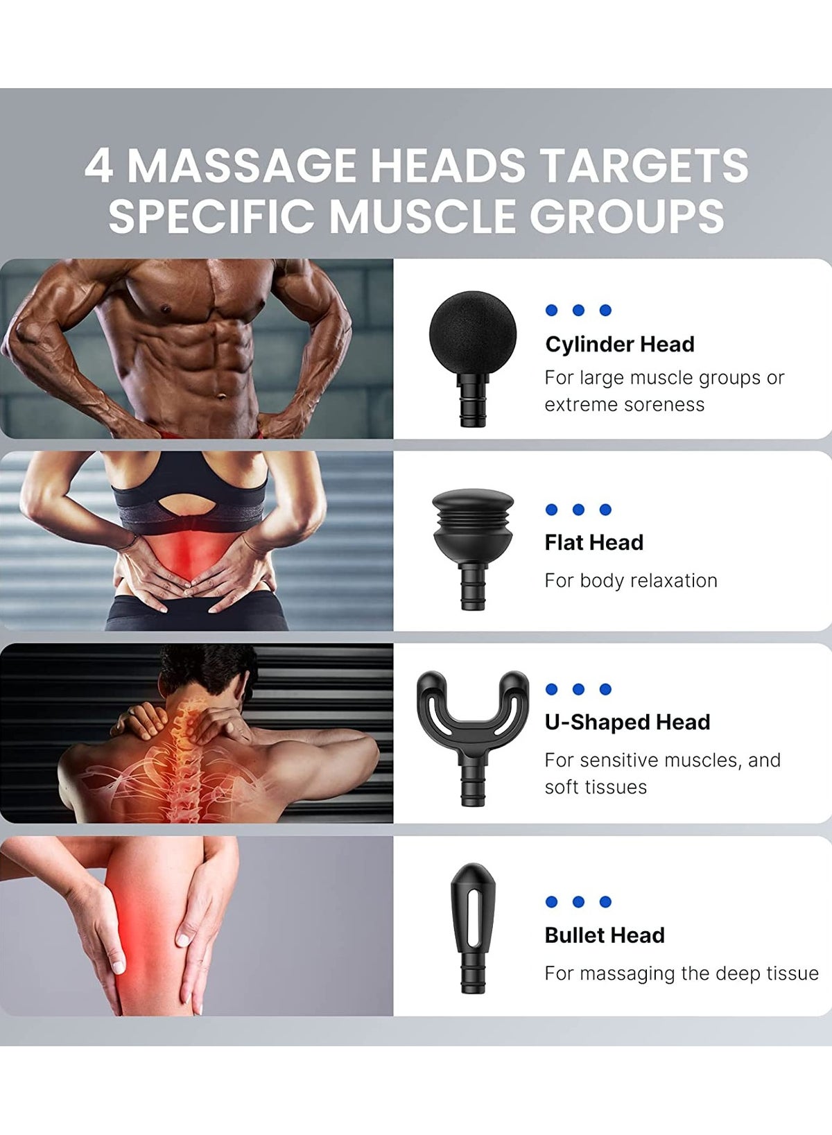 Mini Massage Gun, Handheld Portable Electric Body Massager For Athletes With 5 S