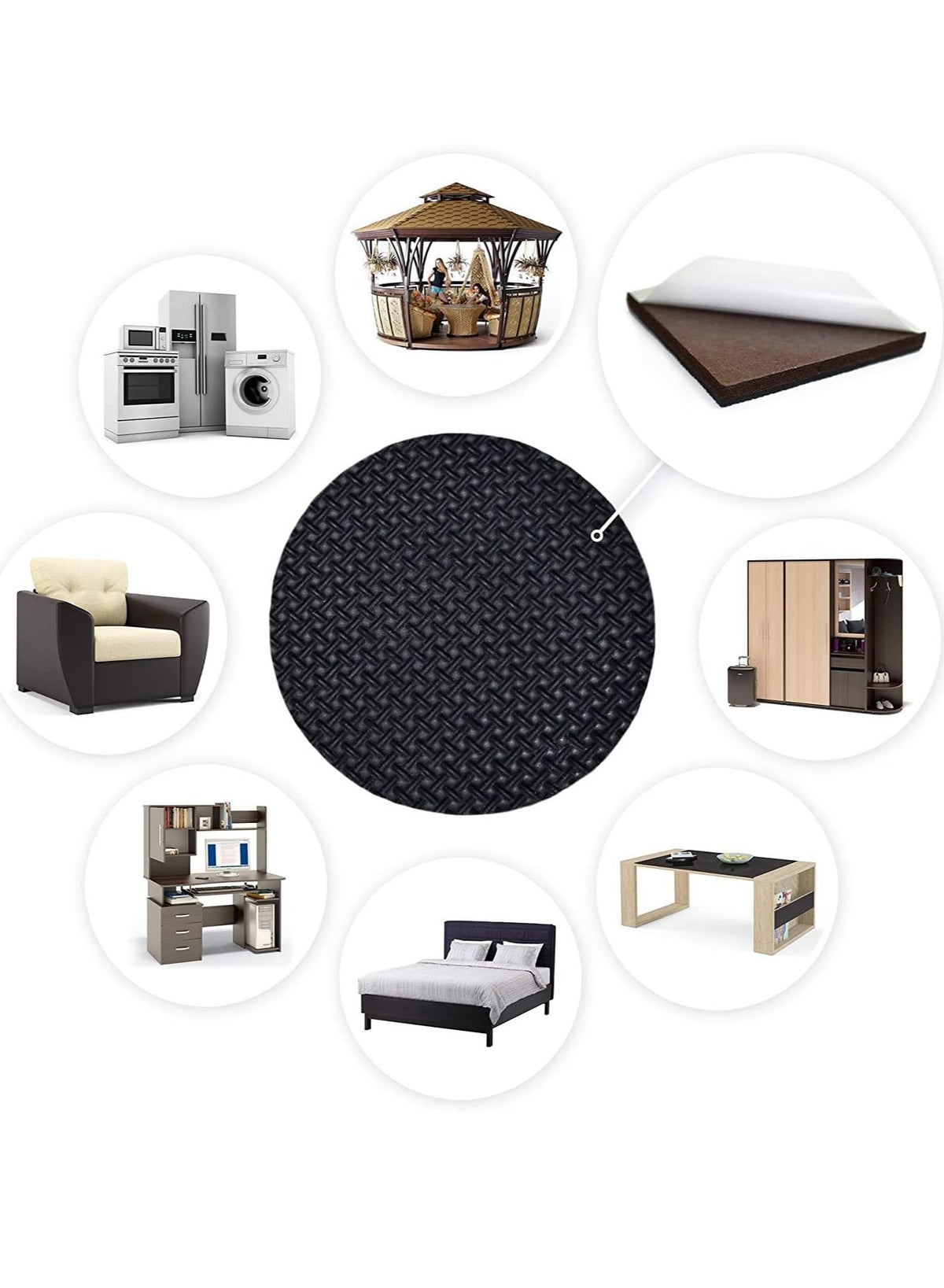 Furniture Pads,48 Pack 4” Furniture Pad,Non Slip Furniture Feet Pads,Rubber Stic