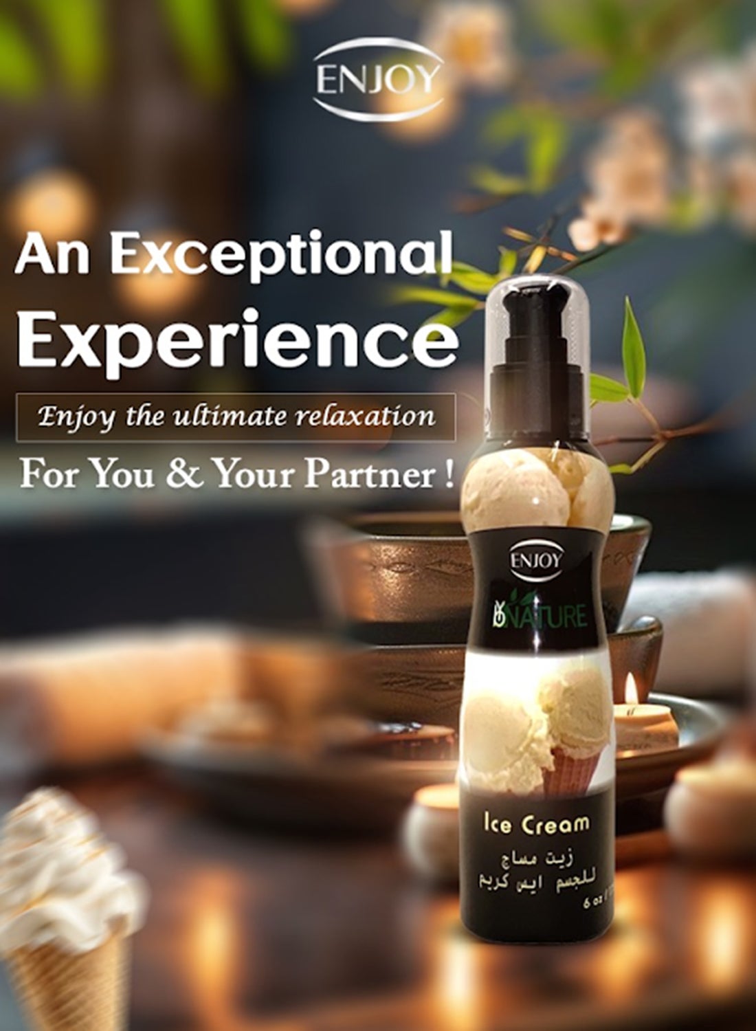Enjoy Ice cream Massage Oil 175ml - Image 3