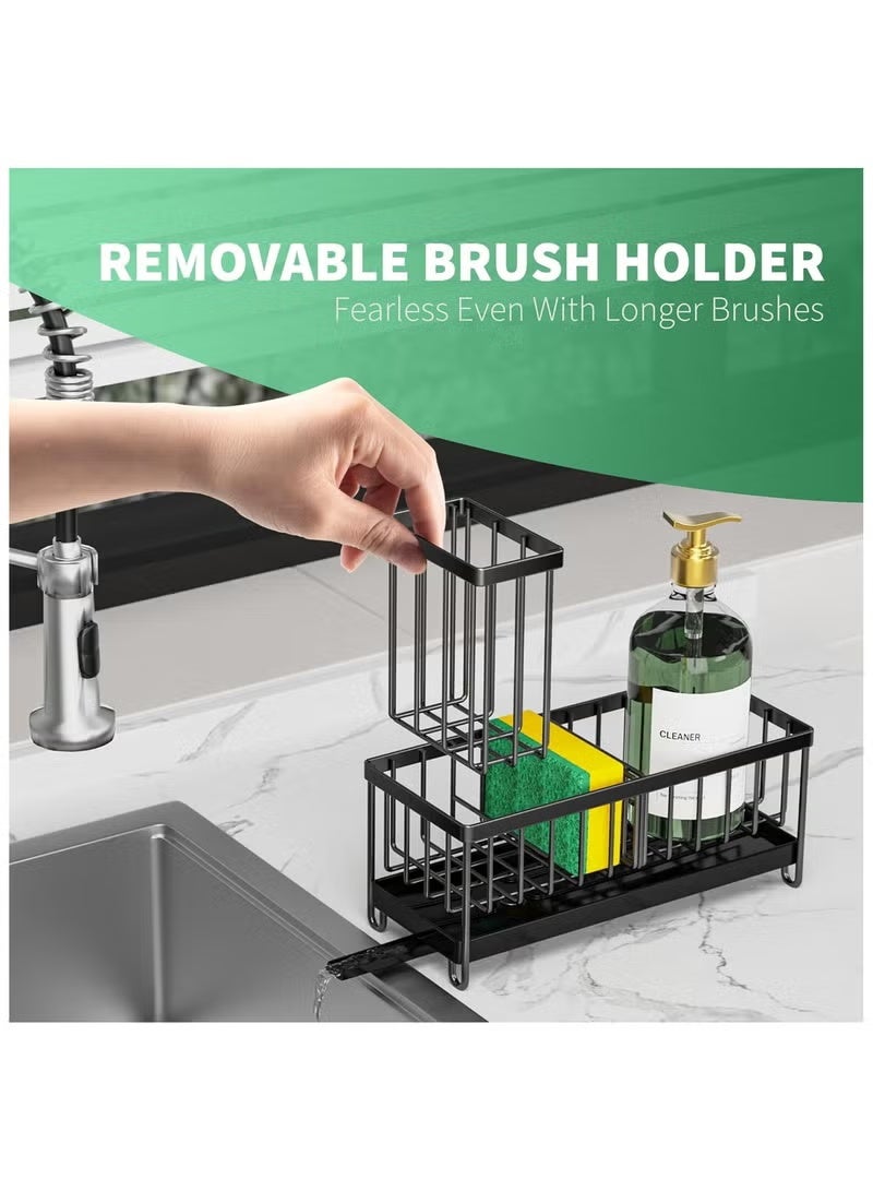 304 Stainless Steel Kitchen Sink Organizer Rack – Rustproof Sponge Holder with H