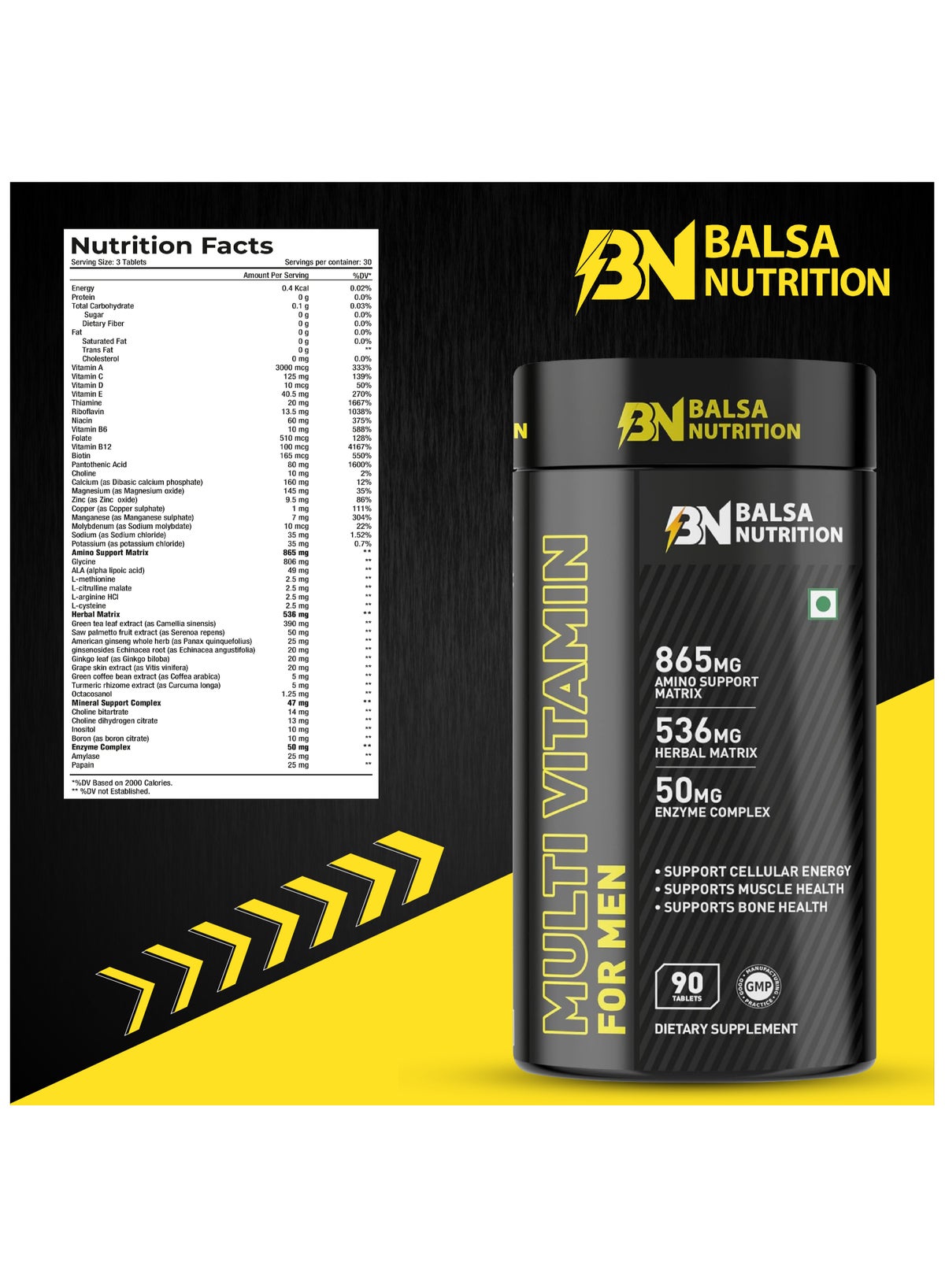 Men's Multivitamin- 90 Tablets - Image 2