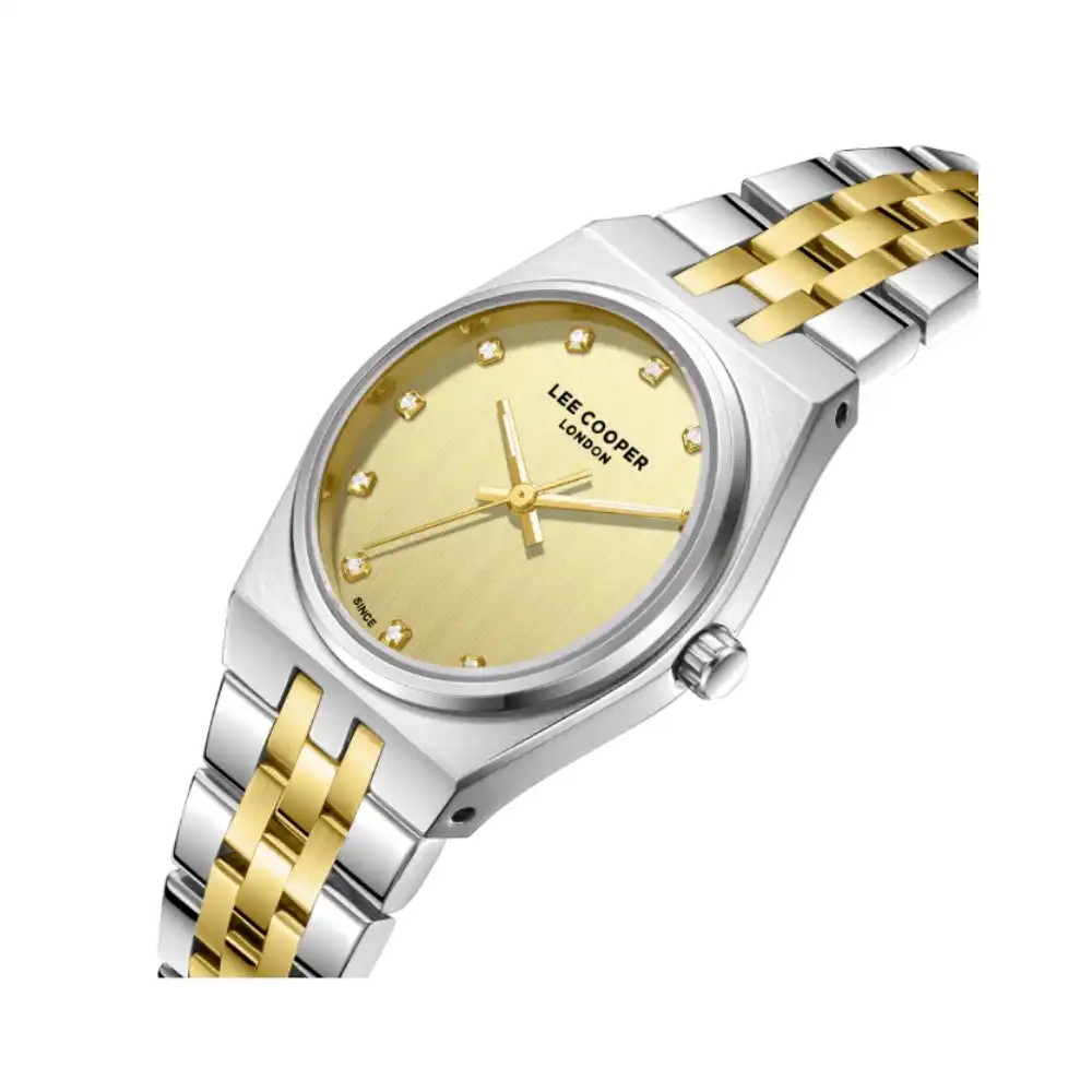 Lee Cooper Analog Watch LC08204 210 Women Standard Size Stainless Steel Gold Dial Water Resistant Care - Image 6