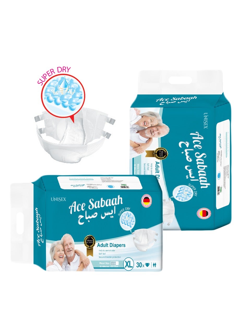 Super Dry Adult Diapers, Size Xl, Soft Feel, Pack Of 30, Waist Size 52-68 Inches, 132-173Cm - Image 3
