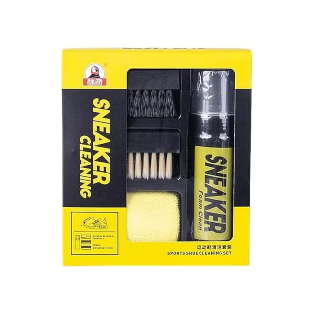 Generic Shoe and Sneaker Cleaner Kit with Deep Cleaning Foam Dual Brushes Microf