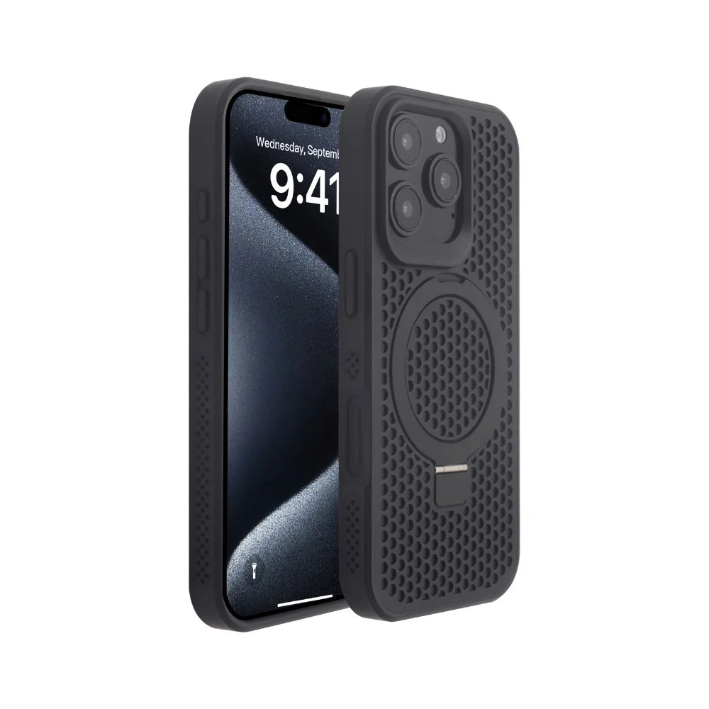 Infinyty Nester Case with Ring Stand for iPhone 16 Pro - Black - HIV001X01