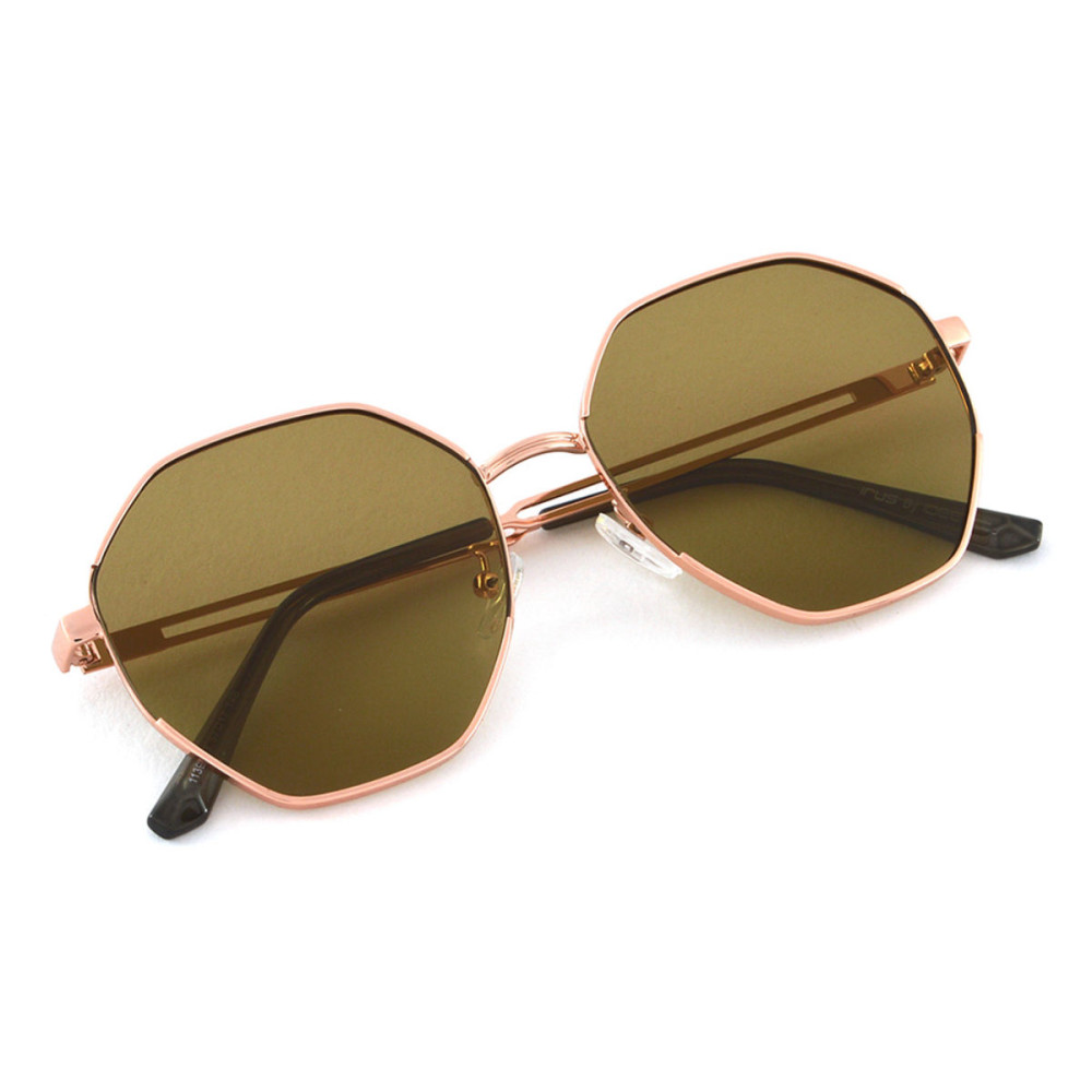IRUS Women Gradient Green Lens Sunglasses Full Frame Hexagonal Shape 57-17-148mm