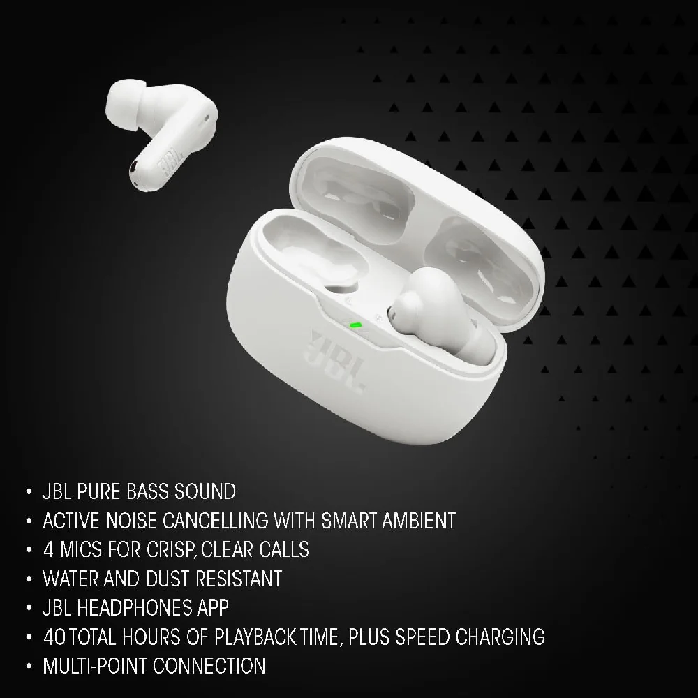 JBL Wave Beam 2 Adaptive Noise Cancelling True Wireless Earbuds - Smart Ambient,