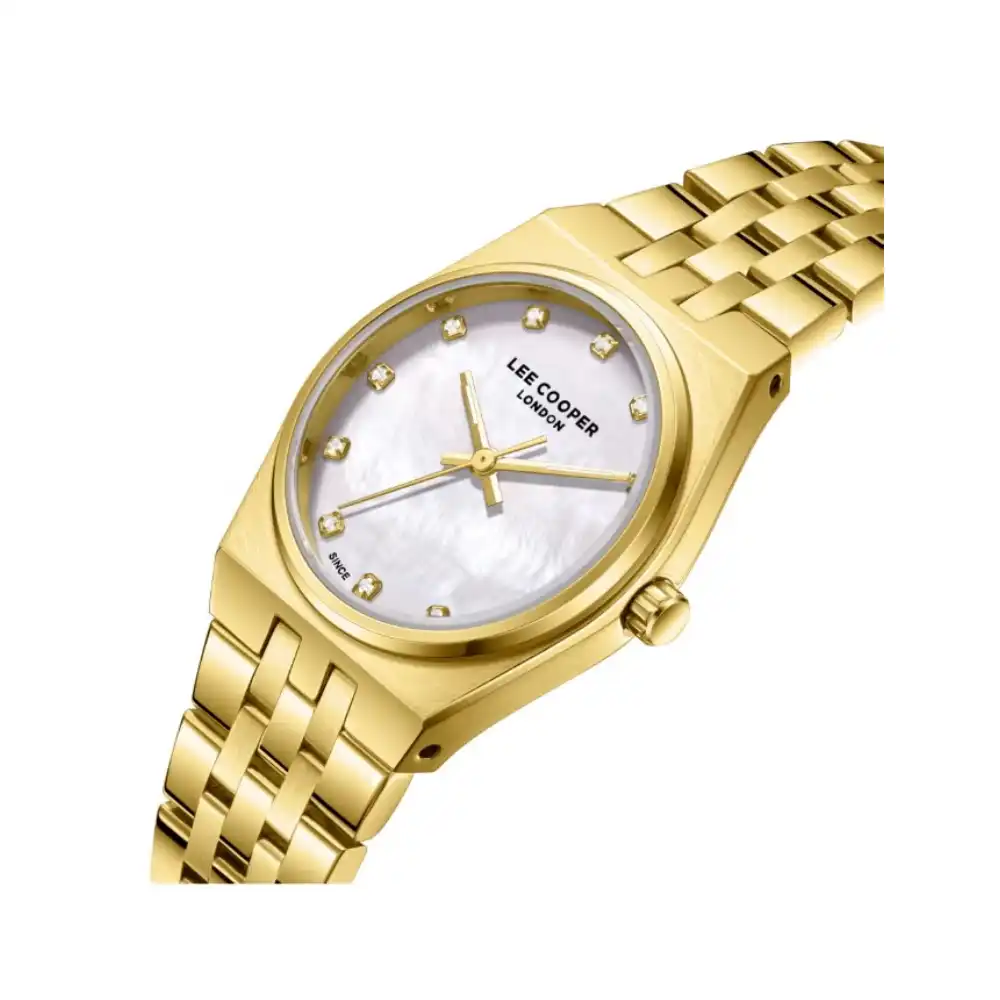Lee Cooper Metal Analog Watch LC08204-120 Women 30mm Beige MOP Dial Water Resistant Care - Image 5