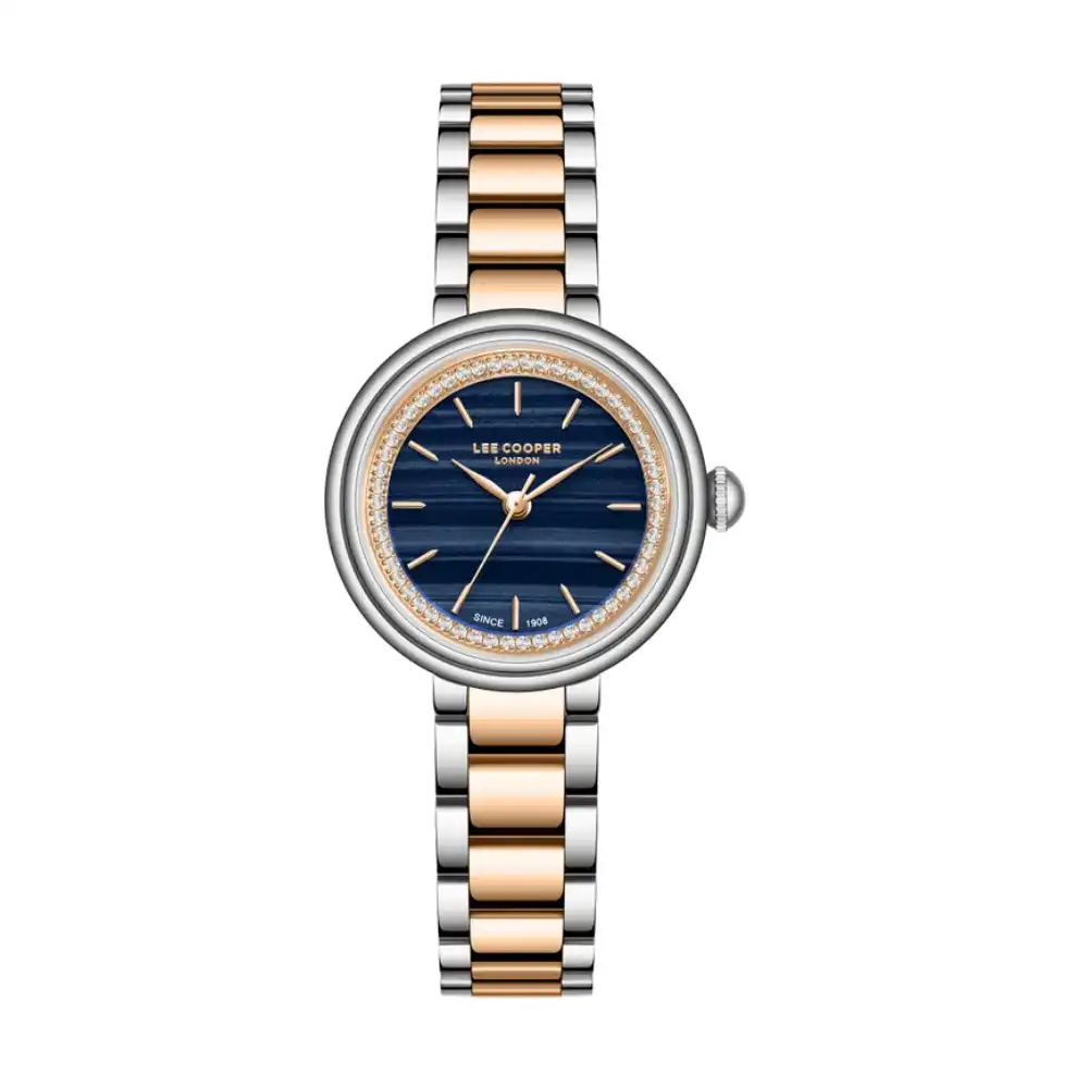 Lee Cooper Womens Metal Analog Watch LC08204.520 Mop Dial 30mm Water Resistant