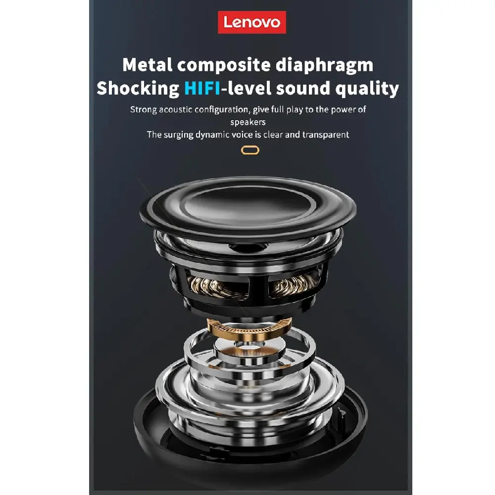 Lenovo Thinkplus K3 Portable Bluetooth Speaker - 10W Stereo Sound, Bluetooth 5.0, Dual Pairing & Built-in Mic, Grey - Image 2