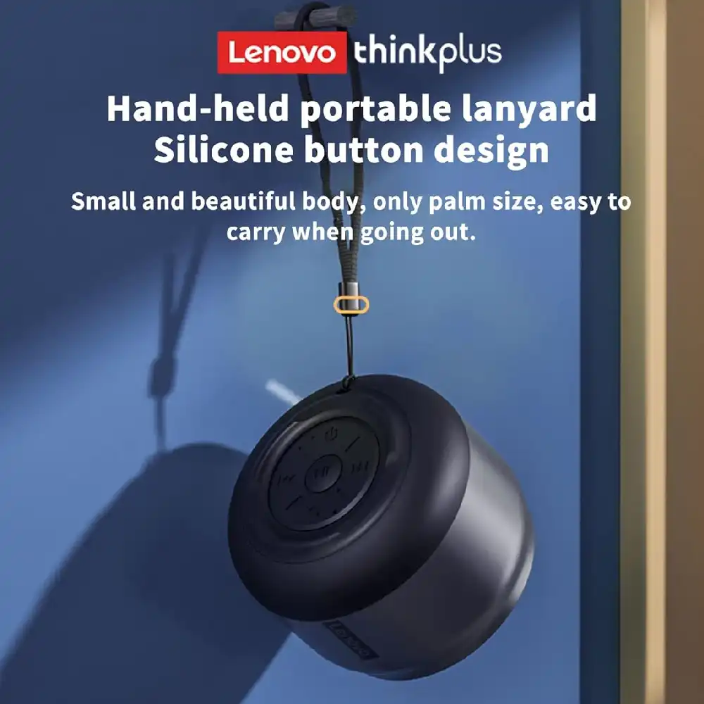 Lenovo Thinkplus K3 Portable Bluetooth Speaker - 10W Stereo Sound, Bluetooth 5.0, Dual Pairing & Built-in Mic, Grey - Image 5