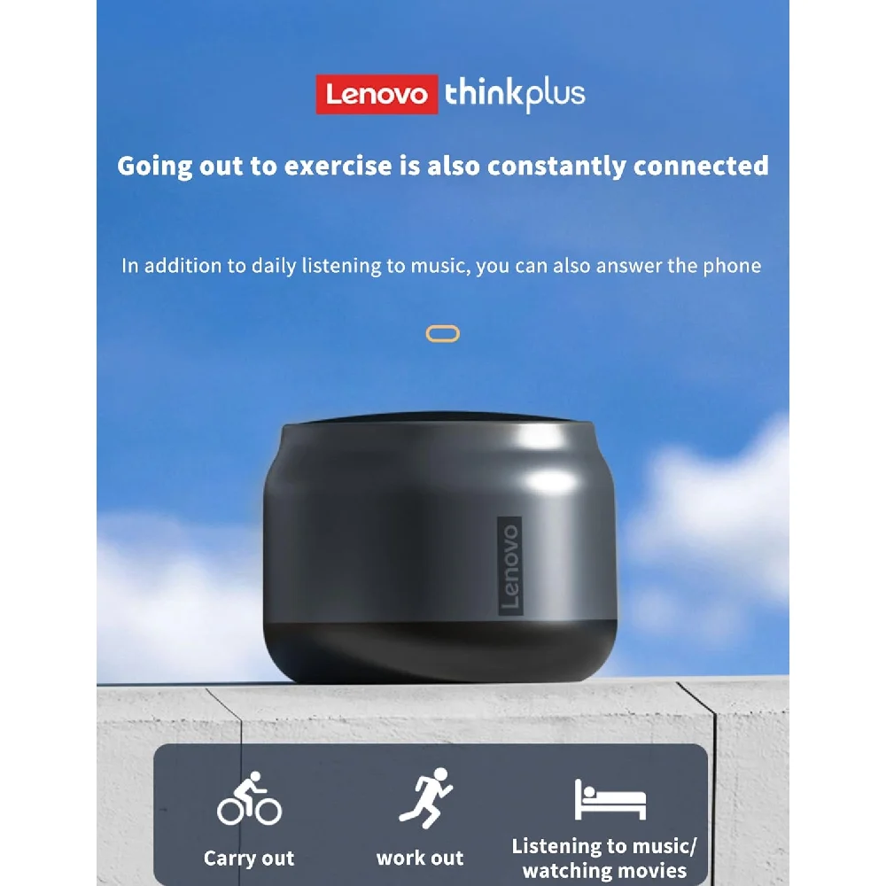 Lenovo Thinkplus K3 Portable Bluetooth Speaker - 10W Stereo Sound, Bluetooth 5.0