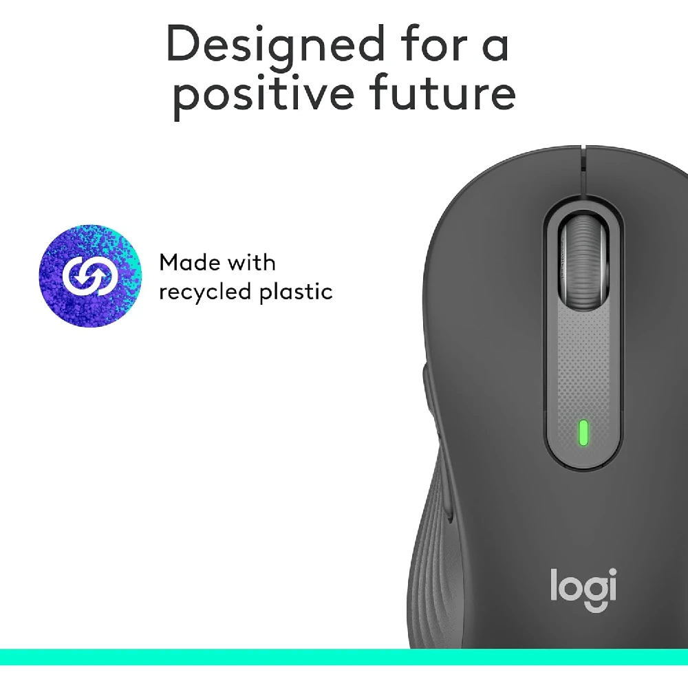 Logitech Signature M650 L Wireless Mouse Bluetooth Logi Bolt SilentTouch - Graph
