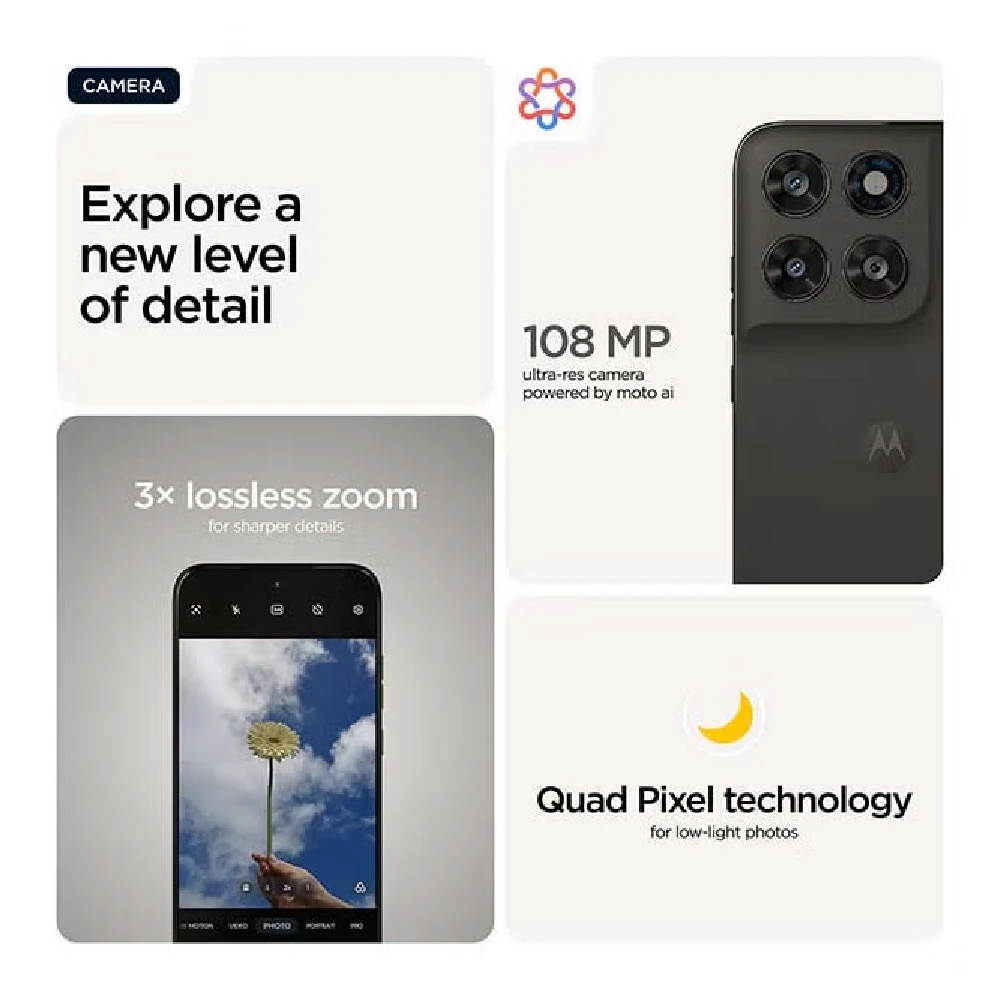 Motorola Moto G77 5G Dual SIM - 6.78 Inch AMOLED 120Hz Display, 8GB, 256GB, 108MP Camera, 5200mAh Battery, PANTONE Black Olive - Middle East Version - Image 2
