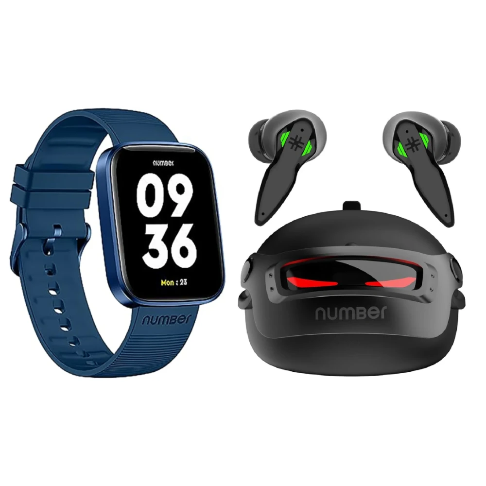 NUMBER DialFit Pro Max 1.91 Inch Bluetooth Calling Smartwatch GPS NFC Gold Black