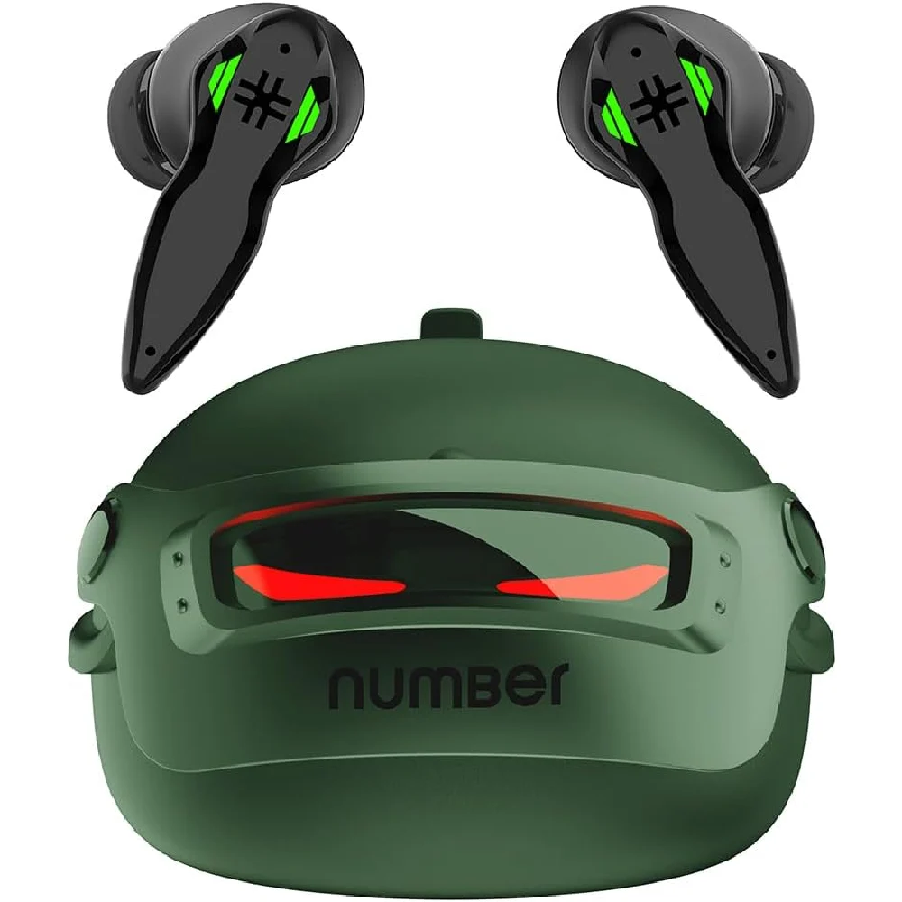 NUMBER Super Buds Pro GT9 Bluetooth 5.3 TWS Earbuds 48H Playtime Commando Black