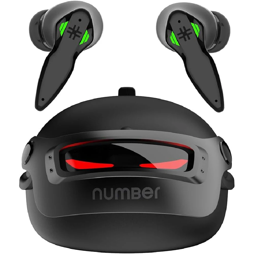 NUMBER Super Buds Pro GT9 Bluetooth 5.3 TWS Earbuds 48H Playtime Army Green