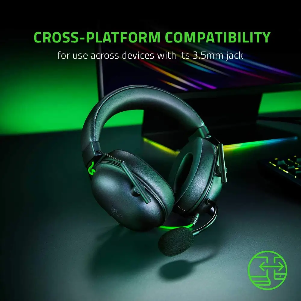 Razer BlackShark V2 X Gaming Headset 7.1 Surround Sound 50mm Drivers Noise Isola