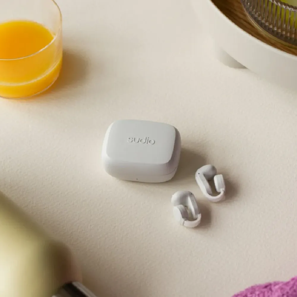 Sudio B3 Open-Ear Clip-On True Wireless Earbuds with Bluetooth 6.0, IPX4 Splash Resistance, 30 Hours Playtime, Touch Control, USB-C Charging, White - B3WHT - Image 5