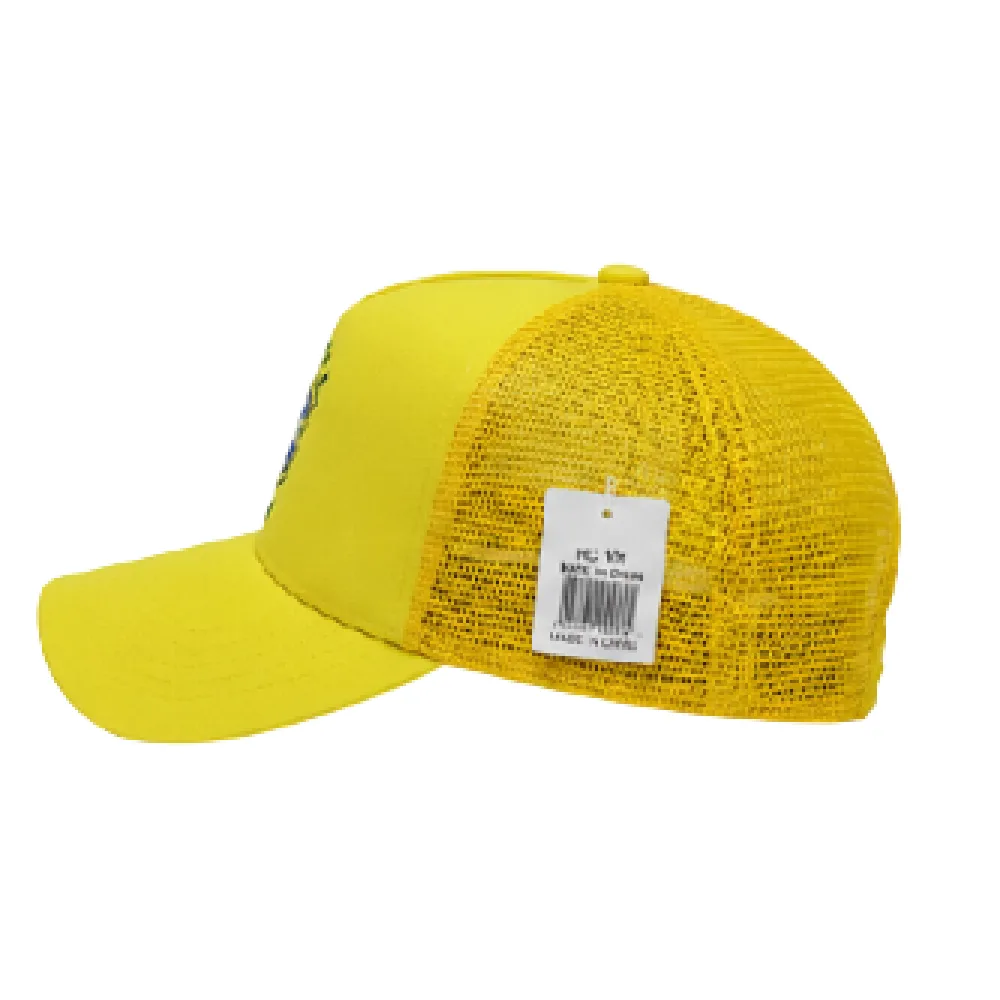 Toyland Brazil Football Fan Net Long Cap, Adjustable Breathable Mesh Hat, Unisex, Yellow - HC101 - Image 3
