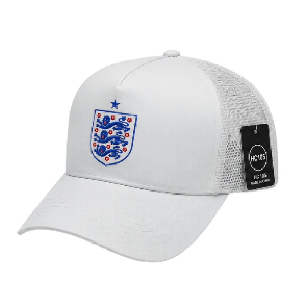 Toyland England Football Fan Net Long Cap, Adjustable Breathable Mesh Sports Hat, Unisex, White - HC105 - Image 4
