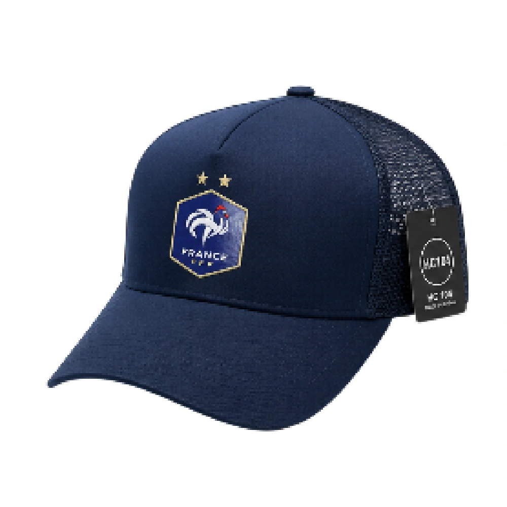 Toyland France Football Fan Net Long Cap , Adjustable Breathable Mesh Sports Hat, Unisex, Navy Blue - HC104 - Image 2