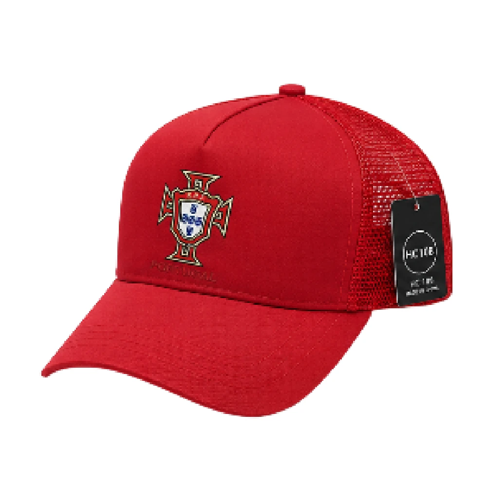 Toyland Portugal Football Fan Net Long Cap, Adjustable Breathable Mesh Sports Hat, Unisex, Red - HC108 - Image 2