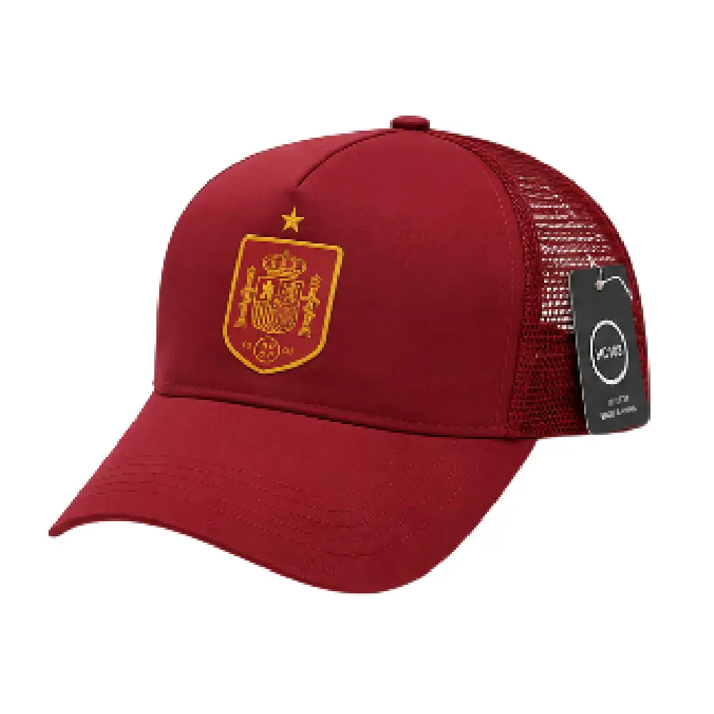 Toyland Spain Football Fan Net Long Cap, Adjustable Breathable Mesh Sports Hat, Unisex, Red - HC103 - Image 2