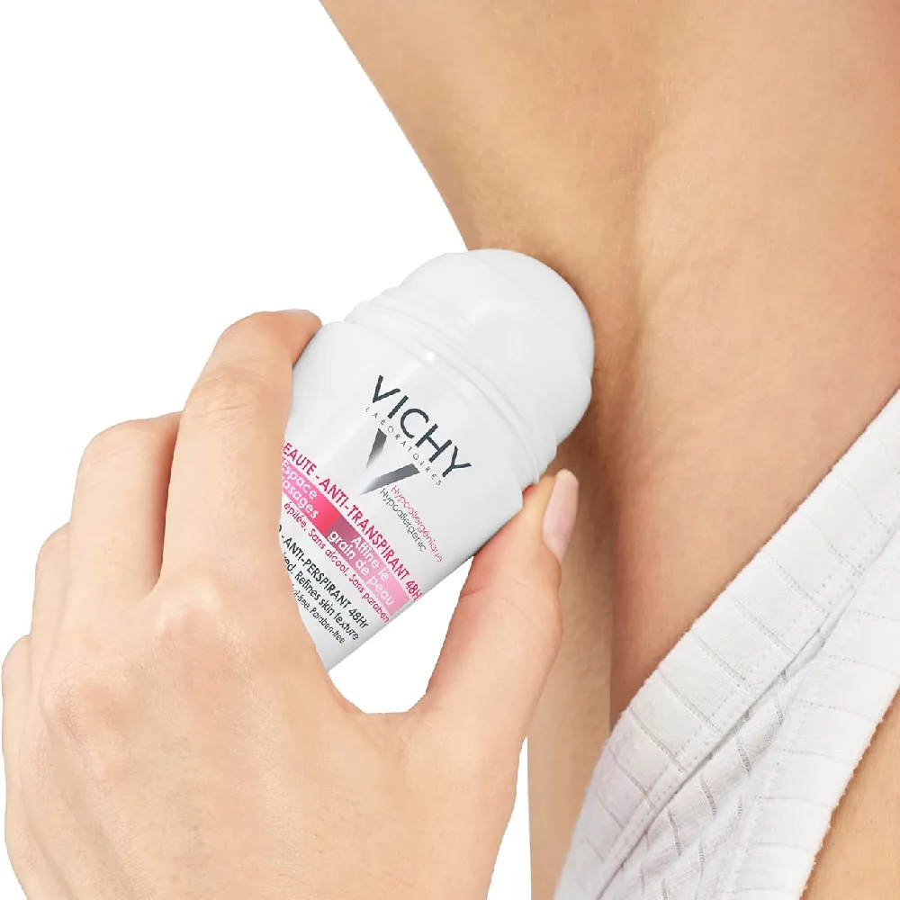 VICHY 48 Hours Anti-Perspirant Beauty Deodorant for Women 50ml - Roll-On Deodorant for Sweat Protection & Underarm Care - Image 2