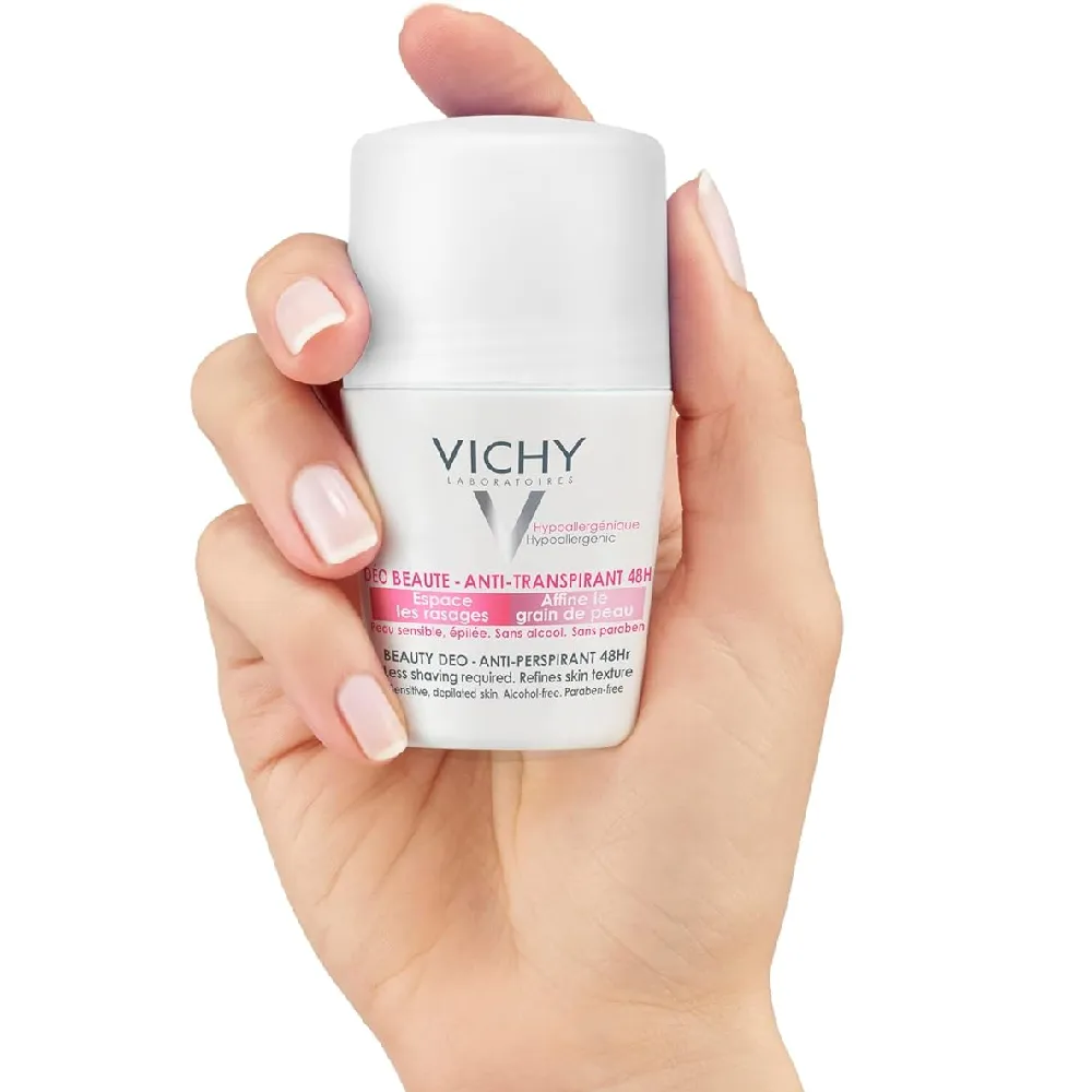 VICHY 48 Hours Anti-Perspirant Beauty Deodorant for Women 50ml - Roll-On Deodorant for Sweat Protection & Underarm Care - Image 3