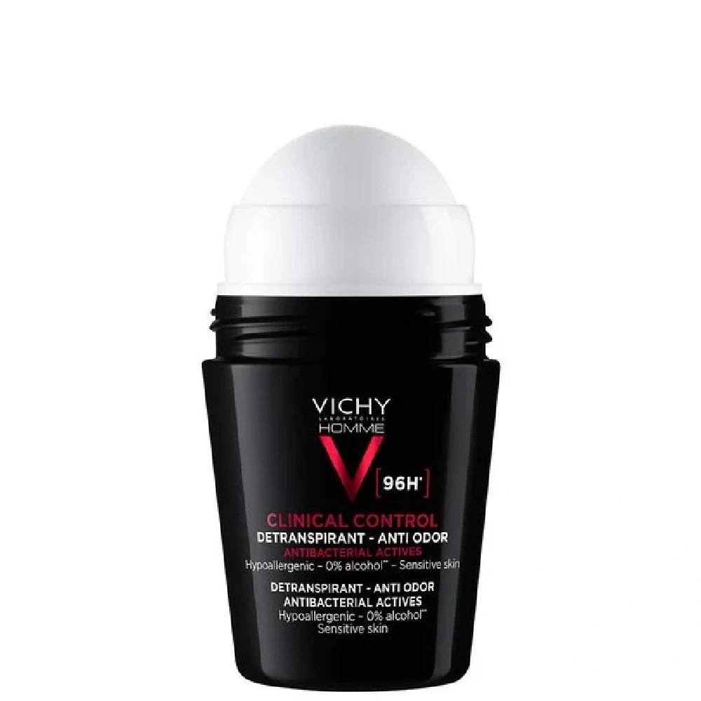 VICHY Homme Clinical Control 96H Detranspirant Anti-Odor Roll-On Deodorant 50ml - Anti-Perspirant for Men - Image 3