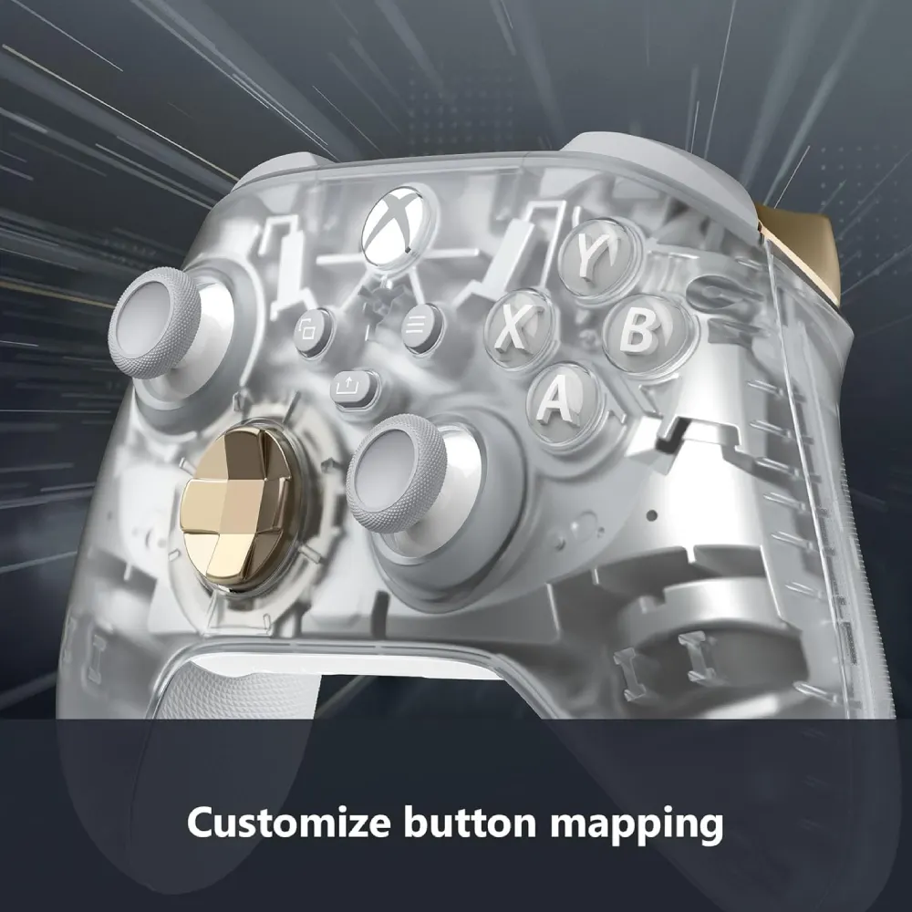 Xbox Wireless Controller Ghost Cipher Special Edition - Transparent Clear Design