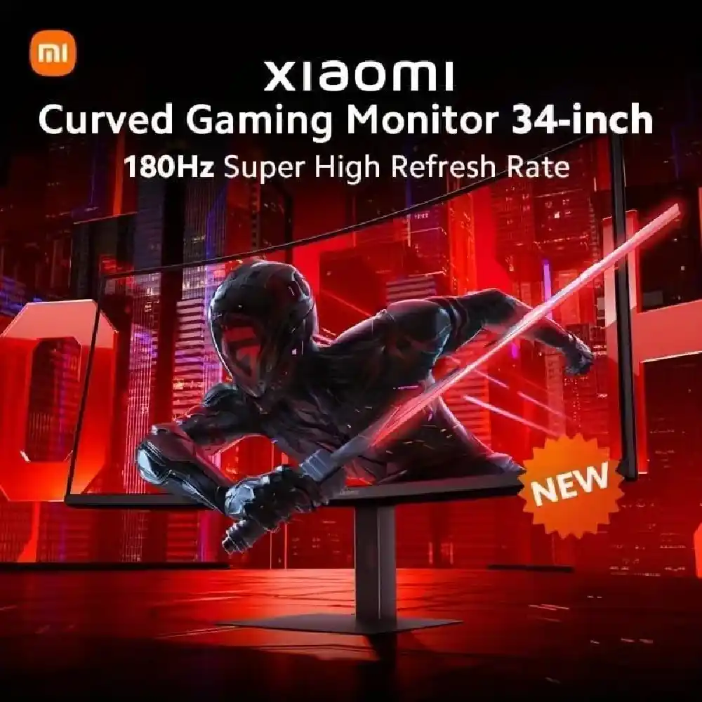 Xiaomi 34 Inch Curved Gaming Monitor, WQHD 3440 x 1440 Resolution, 180Hz Refresh