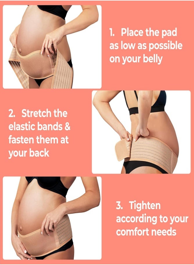 Adjustable Maternity Belly Band Pregnancy Support Belt with Soft and Breathable Compression for Back Pain Relief and Comfort - Image 3