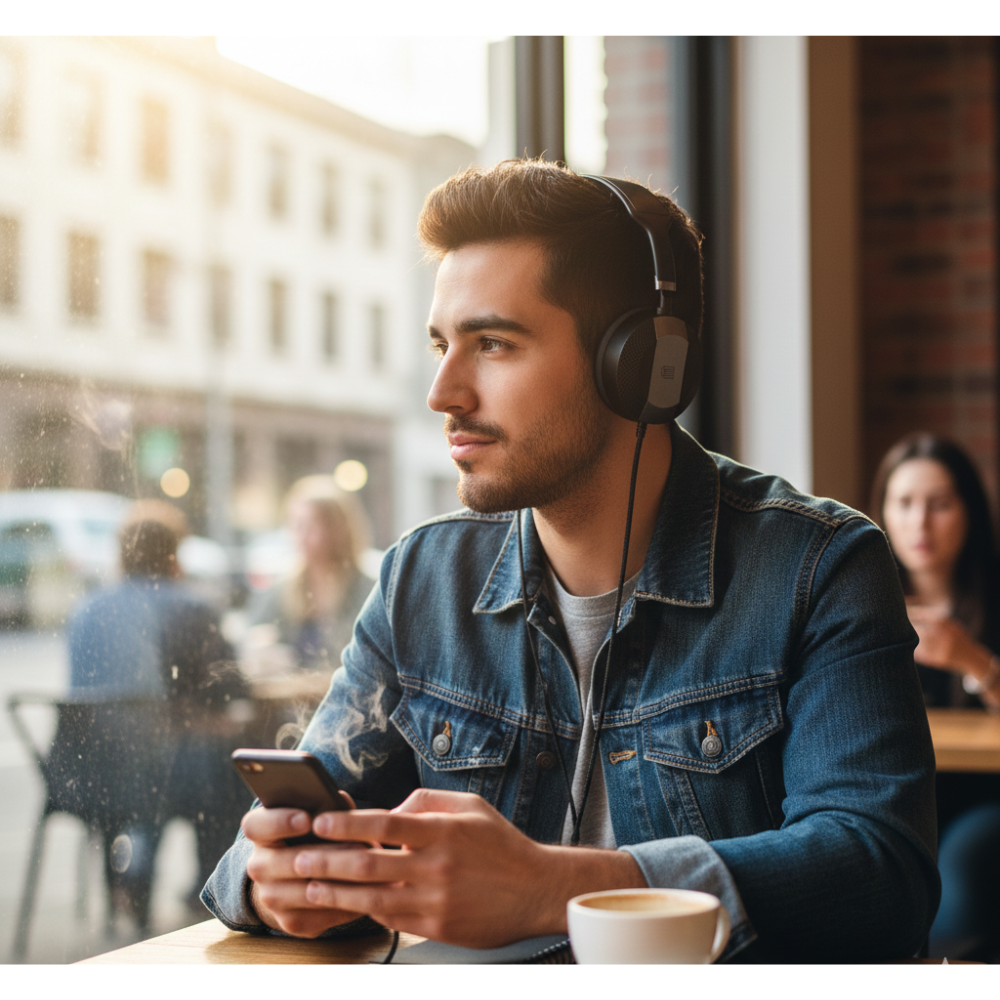 VOZ EDGE Over-Ear Wired Headphones for High-Fidelity Sound - ECH14 - Image 2