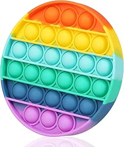 Pop Fidget Toy Push Pop Bubble Fidget Toy, Stress Relief and Anti-Anxiety Tools for Kids and Adults, Sensory Irritability Toy for Autism with Special Needs to Relieve Stress(Colorful)