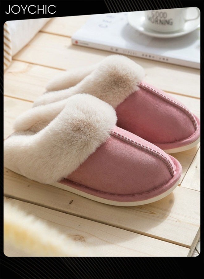 Womens Memory Foam Fluffy Winter Slippers - Warm Faux Fur Lined Slip-On House Shoes with Anti-Slip Rubber Sole for Indoor & Outdoor (Khaki) - Image 5
