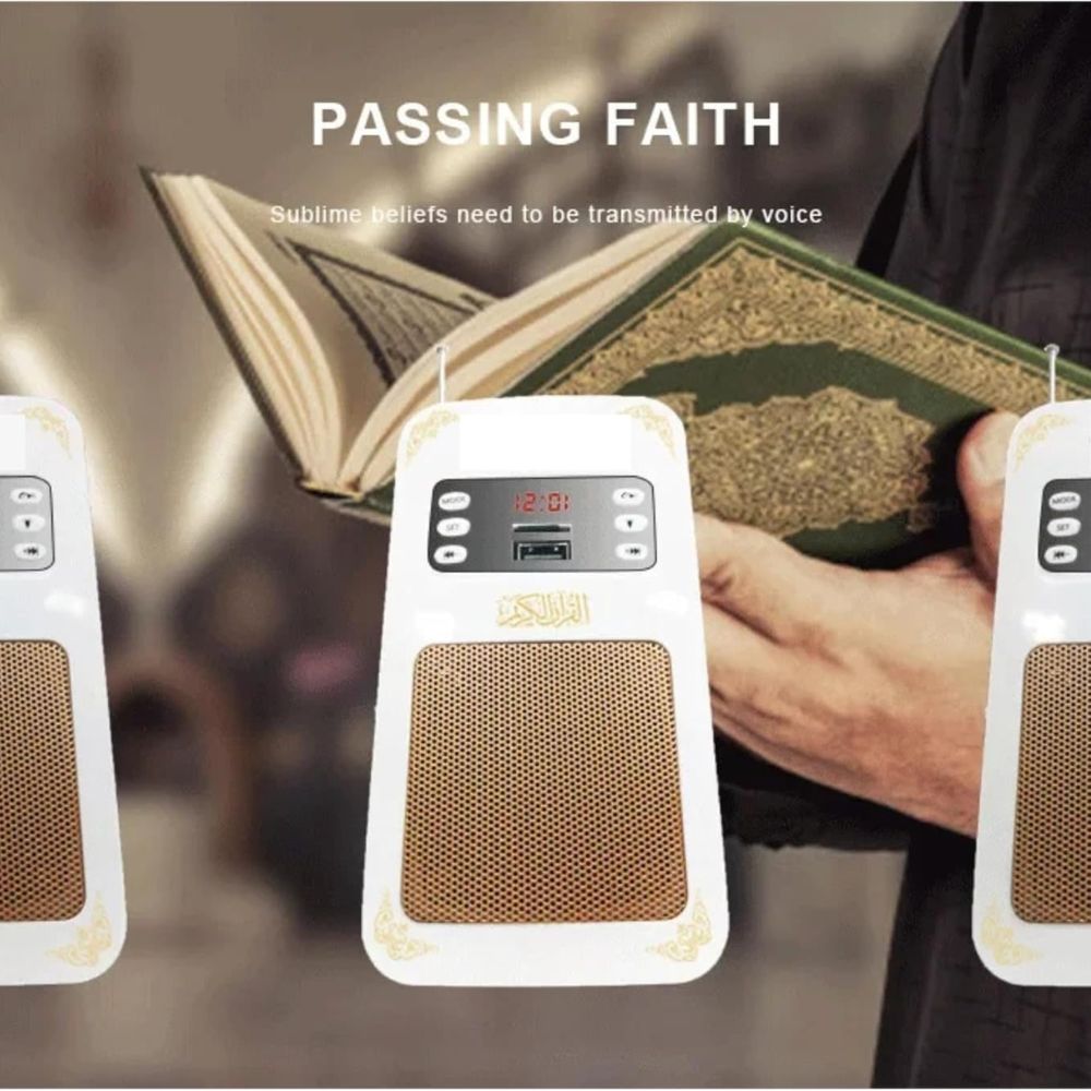 Holy Wall Quran Speaker SQ-669 - Bluetooth Smart Wall Plug Quran Player with Multi-Color LED Night Light, Wireless MP3 & Remote Control for Home and Mosque (UK 3-Pin Plug) - Image 7