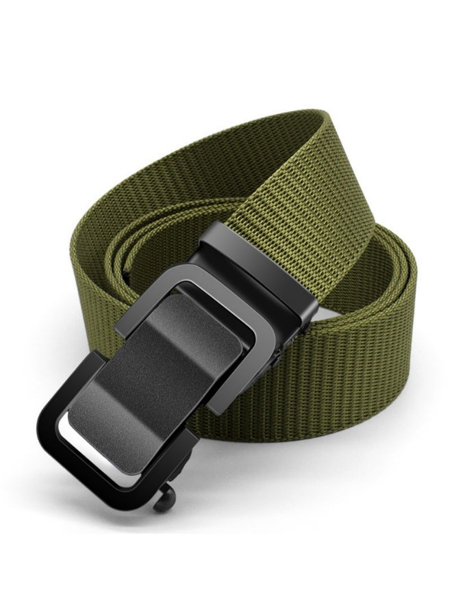 Men's Nylon Tactical Duty Belt - Automatic Ratchet Seatbelt Buckle Heavy Duty Webbing Belt for Outdoor, Military & Everyday Casual (Black) - Image 8