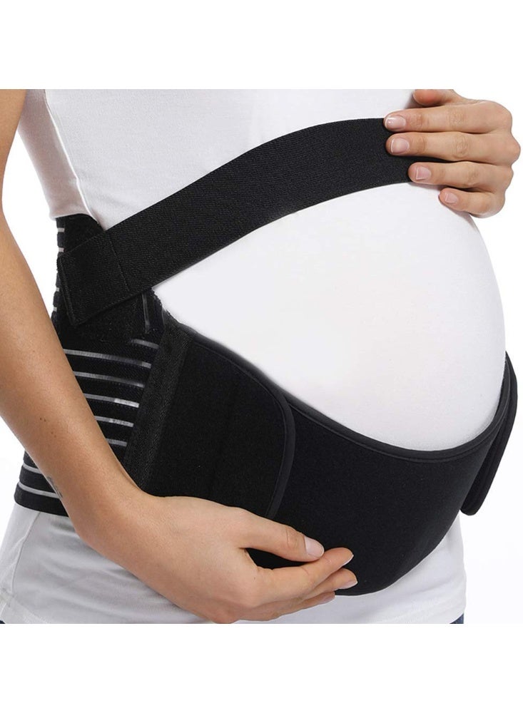 Maternity Belt - Care Breathable Abdomen Support and Pelvic Support - Comfortable Belly Band for Pregnancy 3-in-1 Maternity Support Belt for Back Pain Relief, Premium Pregnancy Belt (Black, XXL) - Image 2