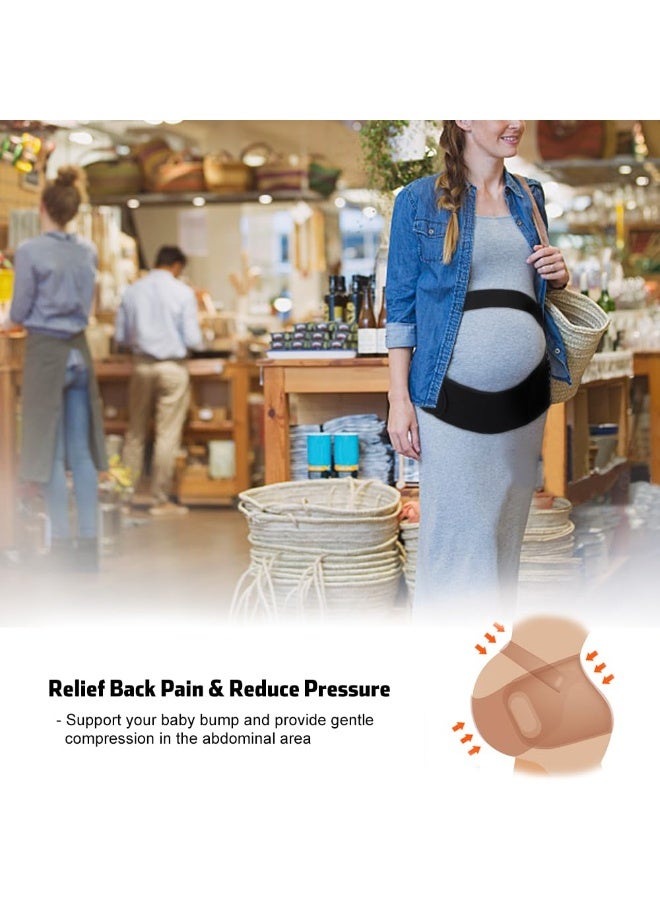 Maternity Belt - Care Breathable Abdomen Support and Pelvic Support - Comfortable Belly Band for Pregnancy 3-in-1 Maternity Support Belt for Back Pain Relief, Premium Pregnancy Belt (Black, XXL) - Image 4