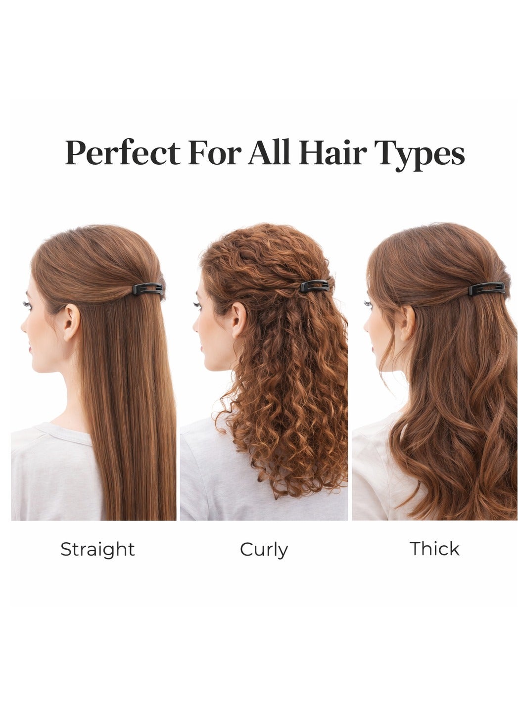 10 Pcs Black Snap Hair Clips for Women & Girls - Durable Strong Hold No Slip Hair Pins Metal Hair - Image 4