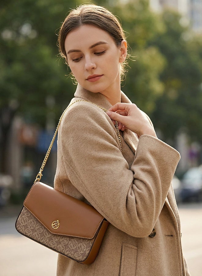 2PCS Bags for Ladies Women Hand Bag & Sling Bag Set, Mini Crossbody Purse with Adjustable Gold - Image 4