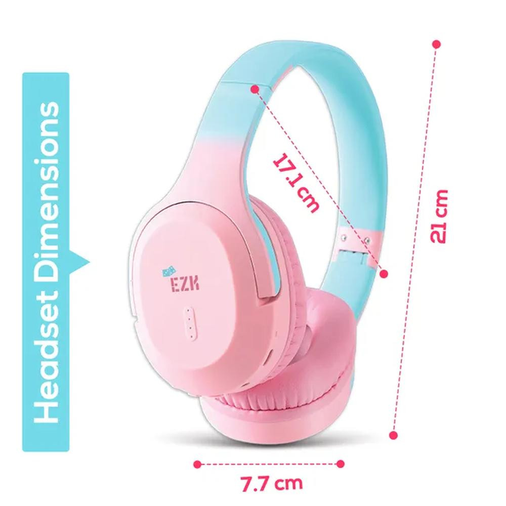 Eazy Kids Bluetooth 5.4 Wireless Headset - Pink - EZ-BTHS-PI - Image 2