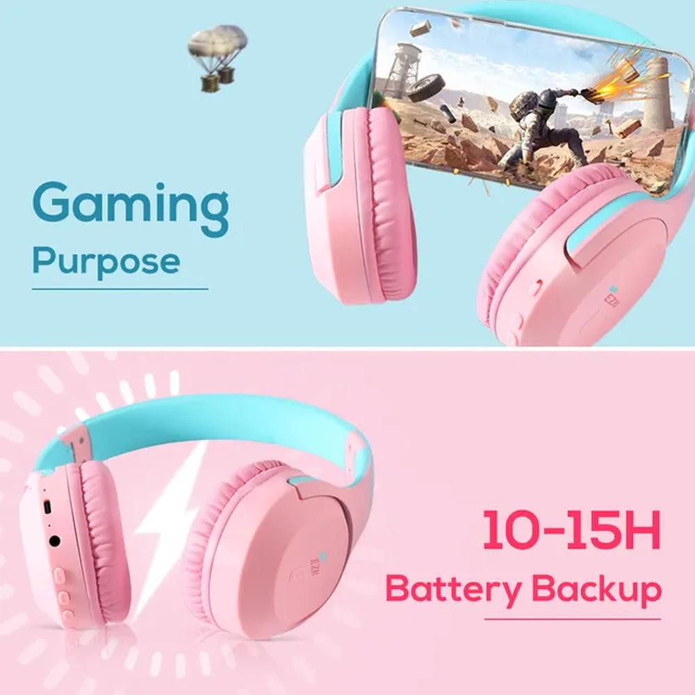 Eazy Kids Bluetooth 5.4 Wireless Headset - Pink - EZ-BTHS-PI - Image 4