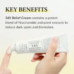 345 Relief Cream | Daily Face Moisturizer| Blemish Relief Care Soothing Recovery & Moisture with Niacinamide,Panthenol | Korean Vegan Skin Care for All Skin Types 1.7 Fl Oz - Image 4