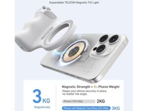 Magnetic Phone Camera Grip, Smartphone Shooting Holder Selfie Handle Snap with Wireless Shutter Button Remote Suitable for iPhone 16 15 14 13 12 Pro Max Android Cellphone Vlog Video 17% off