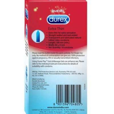 Durex Condoms Combo (Extra Thin 10s, Extra Dots 10s) - Image 2