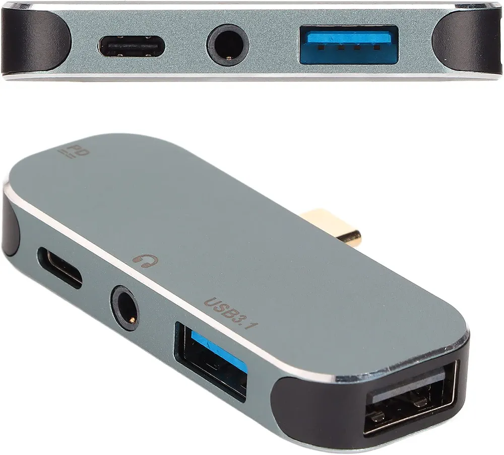 5-in-1 Mini Type-C Hub 10Gbps 100W Expansion Dock - Image 3